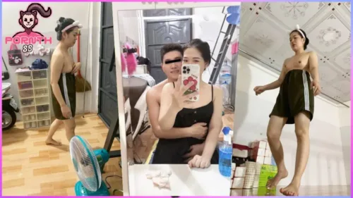 คลิปหลุดทางบ้าน คู่รักสาวโรงงาน ใส่กางเกงผัวเล่นเดินเปือยท่อนบนโดนลากไปเย็ด