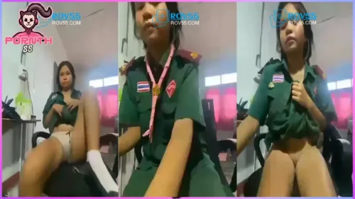 คลิปหลุดนักเรียนไทยเนตรนารีตั้งกล้องช่วยตัวเองในห้องพักครู หีเนียนหีชมพูน่าเลียหีนักเรียน ลุ้นว่าครู